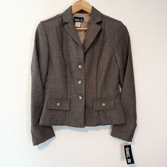 Y2K Donutz Brown Blazer Jacket Size 7 NWT - Picture 1 of 9